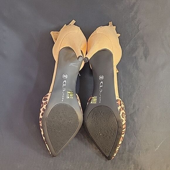 BRAND NEW  CHINESE LAUNDRY  LEOPARD PRINTED POINTED TOE BOW STRAP DETAILS PUMP - Picture 14 of 14